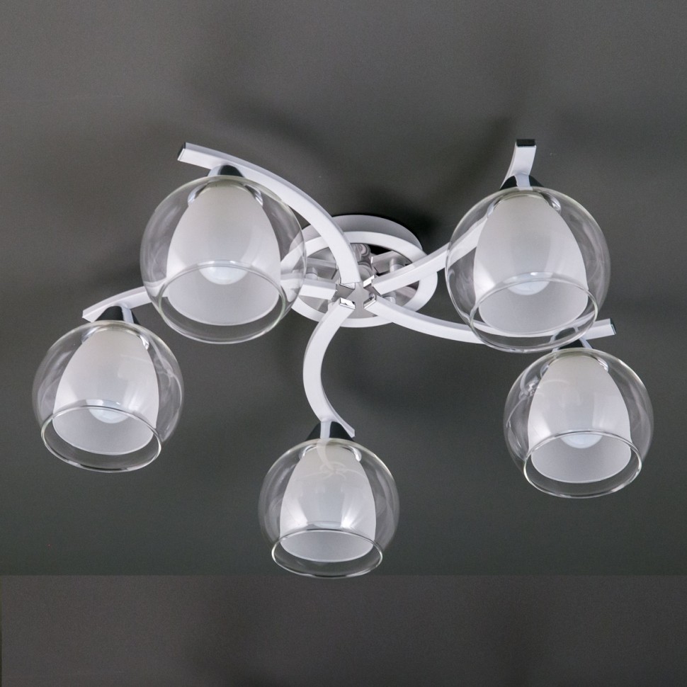 CL152150 Citilux Потолочная люстра Кристи, белая, Е27*5*75W, 54см диаметр