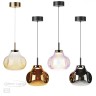 5097/4LB ODEON LIGHT подвесной светодиодный светильник VASO 4W, 4000K, 388Lm, черный, бензиновый, стекло, 16см диаметр