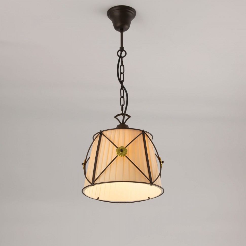 CL409211 CITILUX подвесной светильник Дрезден, венге, бежевый, 28см диаметр