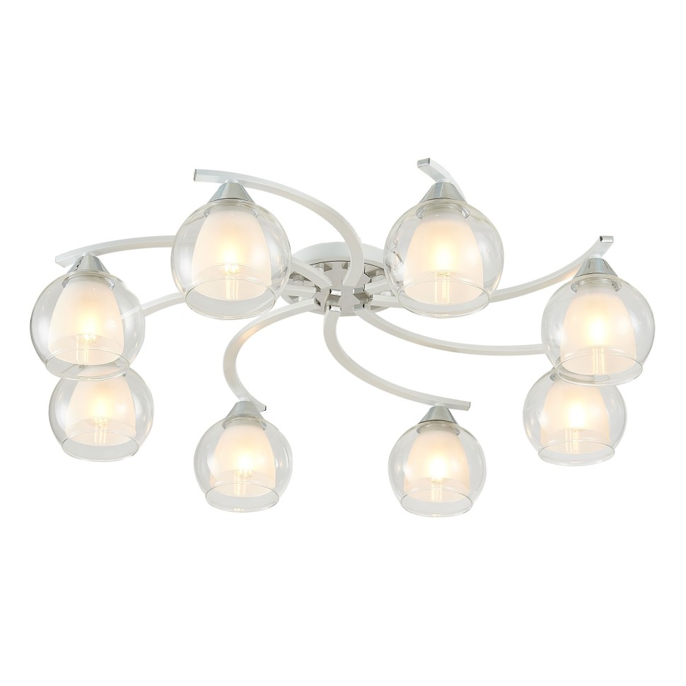 CL152180 Citilux Потолочная люстра Кристи, белая, Е27*8*75W, 79см диаметр