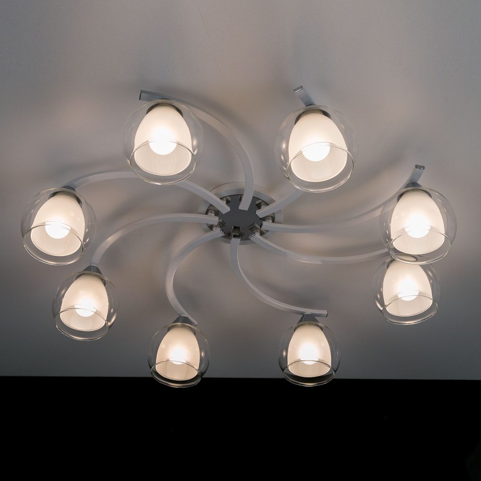 CL152180 Citilux Потолочная люстра Кристи, белая, Е27*8*75W, 79см диаметр