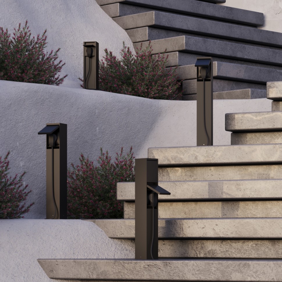 O459FL-GF01SC Maytoni Socket Уличная розетка с защитной крышкой, 2000Вт, IP54