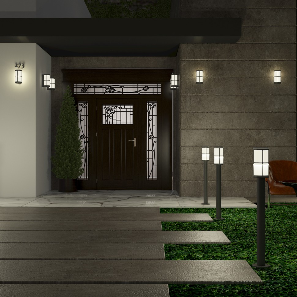 370776 NOVOTECH STREET уличный светильник столб Zebra 90см, темно-серый