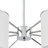 6591/8 LUMION SUNTORI потолочная люстра на штанге E14*8*40W, металл, текстиль, белый, хром, 91см диаметр