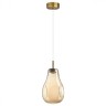 5098/4L ODEON LIGHT подвесной светодиодный светильник VASO 4W, 4000K, 388Lm, бронза, янтарный, стекло, 13см диаметр