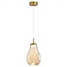5098/4L ODEON LIGHT подвесной светодиодный светильник VASO 4W, 4000K, 388Lm, бронза, янтарный, стекло, 13см диаметр