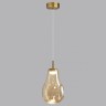 5098/4L ODEON LIGHT подвесной светодиодный светильник VASO 4W, 4000K, 388Lm, бронза, янтарный, стекло, 13см диаметр