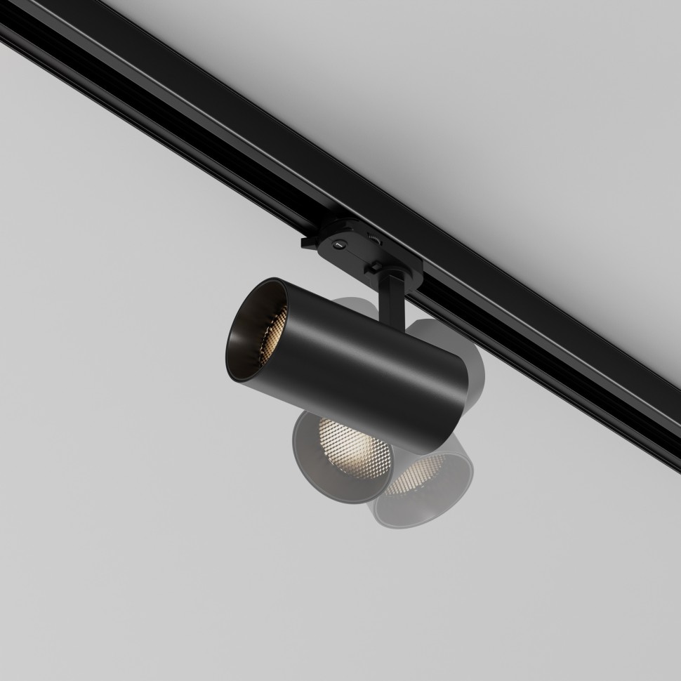 TR197-3-12WCCT-M-B Maytoni Technical Черный трековый трехфазный светодиодный светильник  Focus LED, 12W, 220V, 2700-5000K