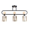 A5076PL-3BK Arte Lamp Потолочный светильник Glamore, металл/стекло/дерево, черный/янтарный/бежевый