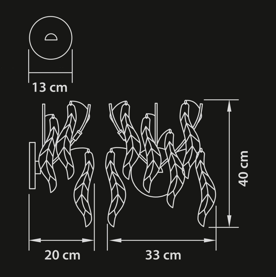 793635 Lightstar Бра VETRO COLORE 								