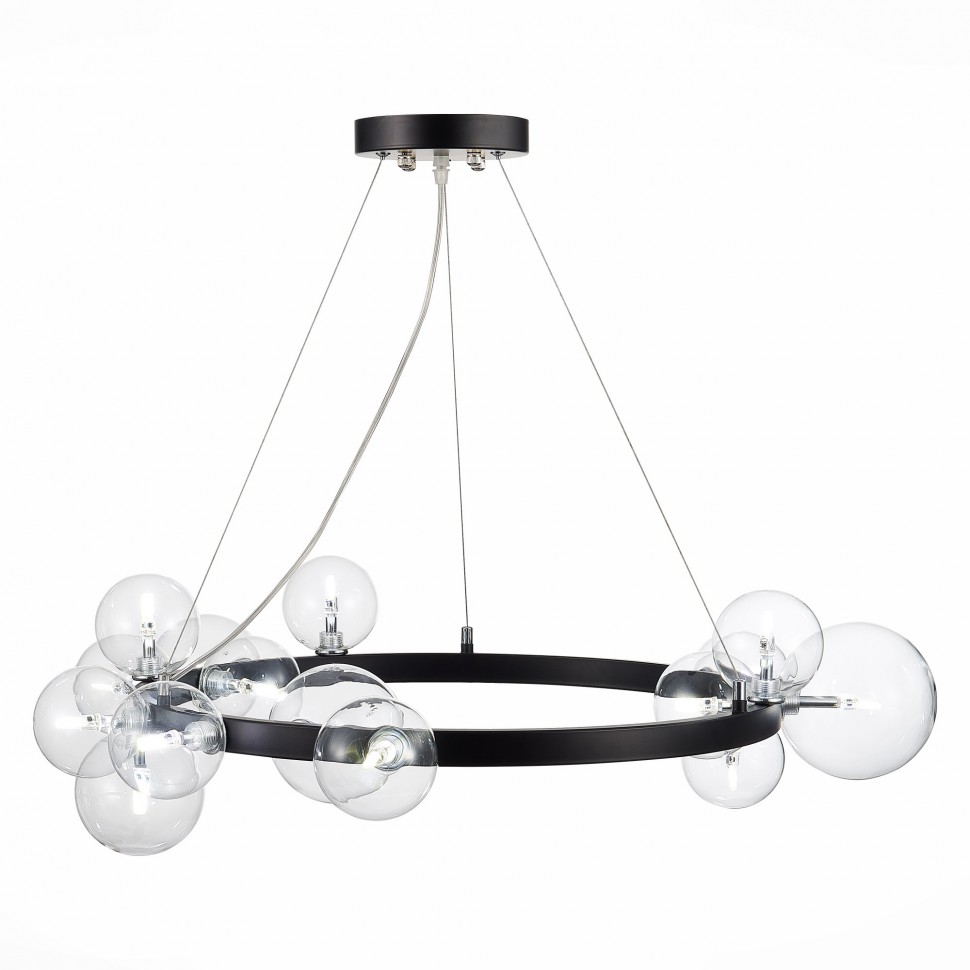 SL1165.403.15 ST-Luce подвесная люстра Necton, G4*15*3W, черная