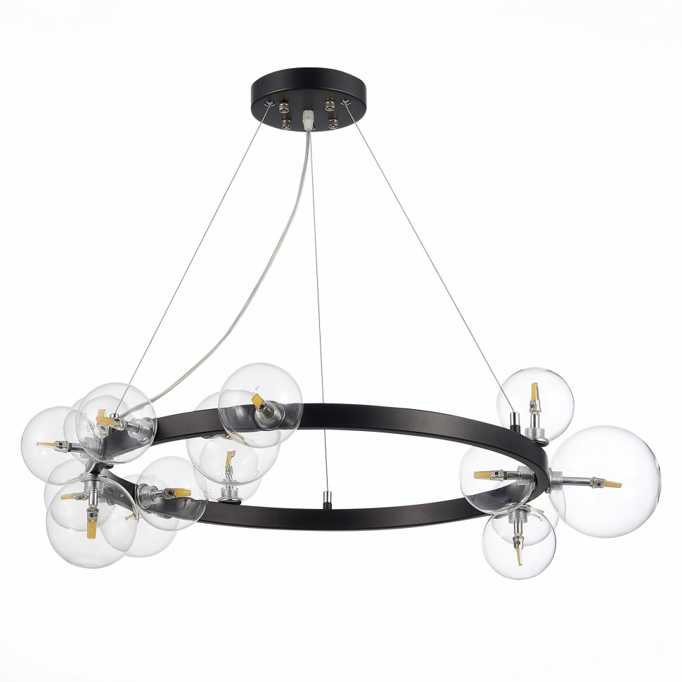 SL1165.403.15 ST-Luce подвесная люстра Necton, G4*15*3W, черная