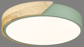 445-407-01 Velante потолочный светодиодный светильник 4000K, 18W, 30см диаметр, зеленый с деревом