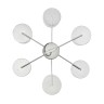 6591/6 LUMION SUNTORI потолочная люстра на штанге E14*6*40W, металл, текстиль, белый, хром, 73см диаметр