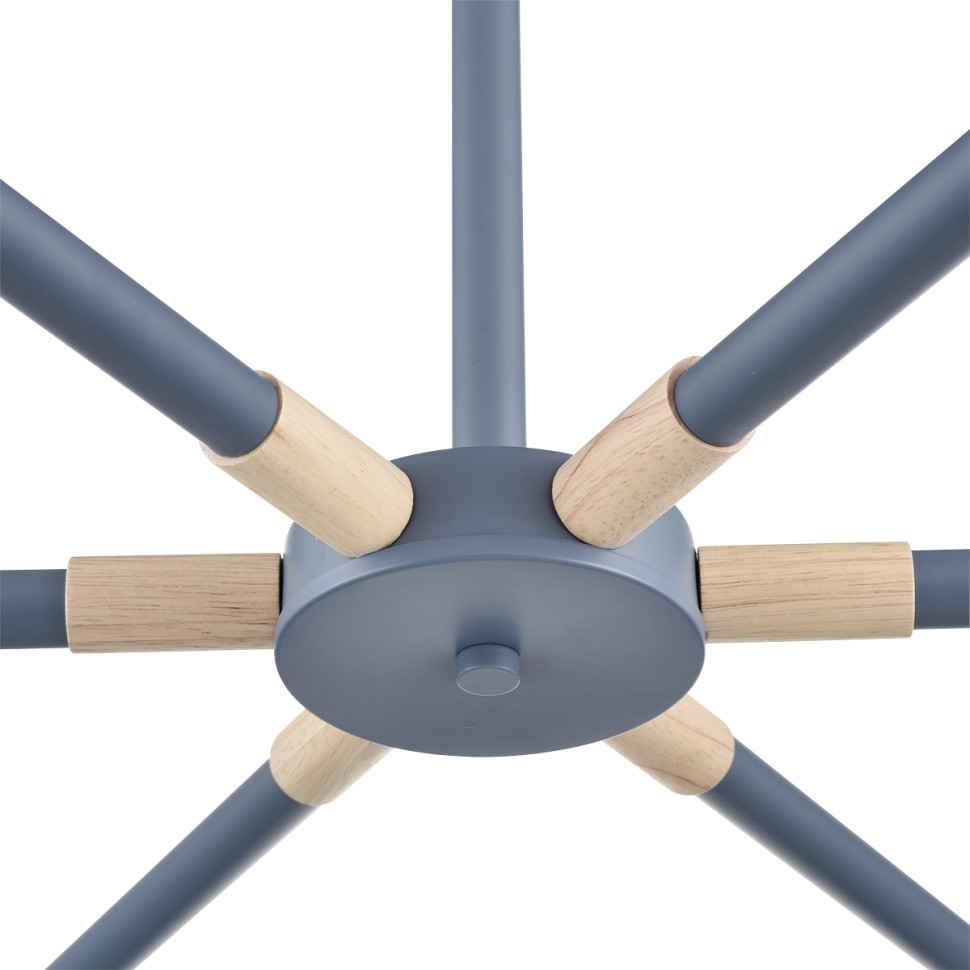 8098/6C LUMION потолочная люстра ROSALINA в скандинавском стиле, синяя, дерево, E27*6*60W