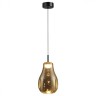 5098/4LA ODEON LIGHT подвесной светодиодный светильник VASO 4W, 4000K, 388Lm, черный, золото, стекло, 13см диаметр
