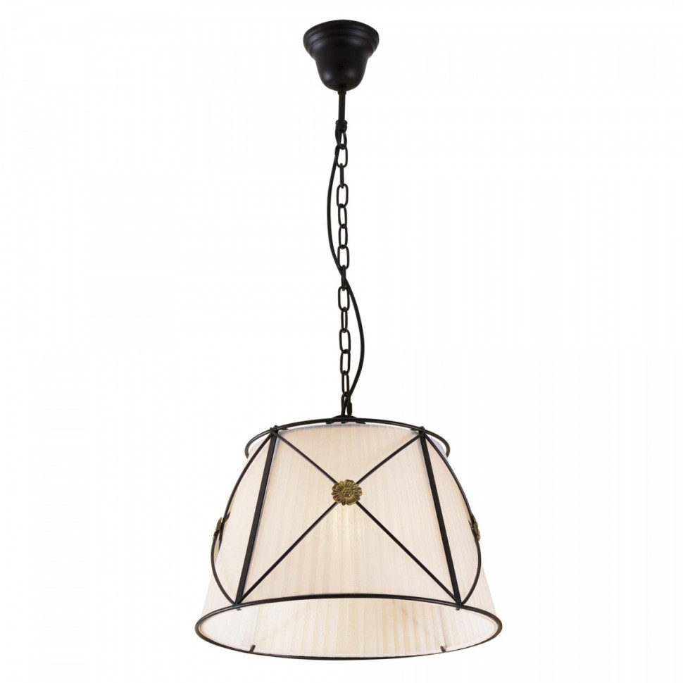 CL409112 CITILUX подвесной светильник Дрезден, венге, белый, 40см диаметр