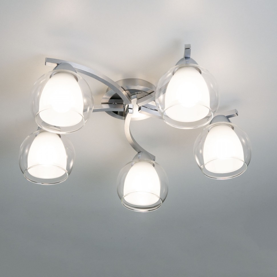 CL152157 Citilux Потолочная люстра Кристи, хром, Е27*5*75W, 54см диаметр