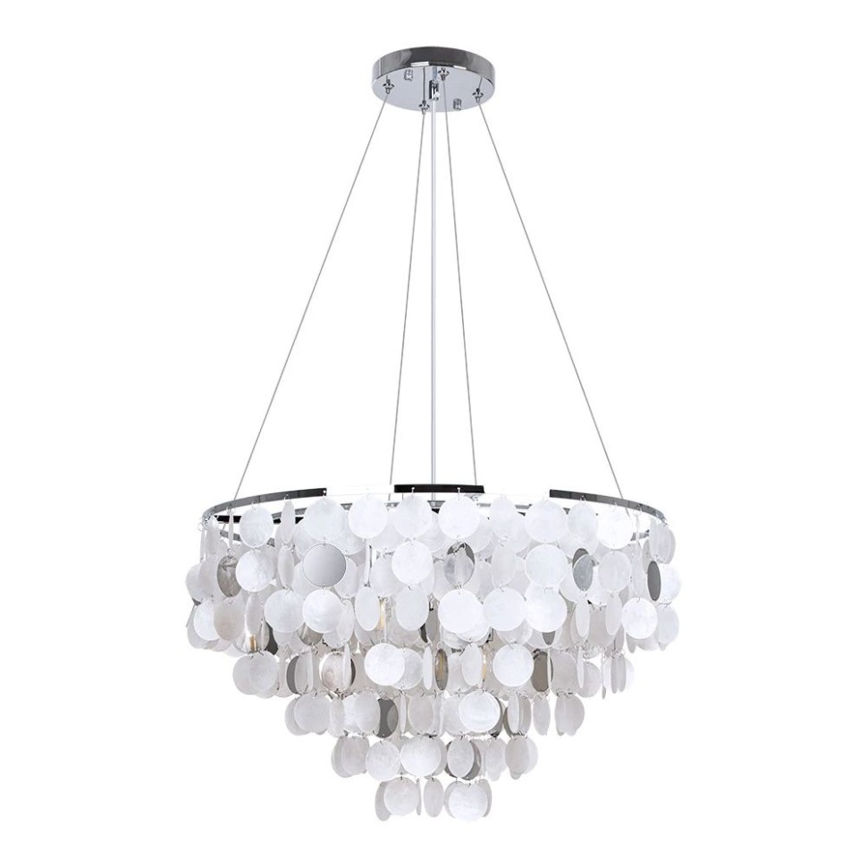 A4100LM-8CC Arte Lamp Подвесная люстра Pipirima, хром, перламутр, 62см диаметр, E14*8*40W