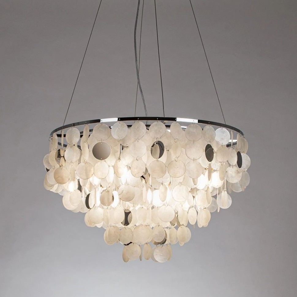 A4100LM-8CC Arte Lamp Подвесная люстра Pipirima, хром, перламутр, 62см диаметр, E14*8*40W