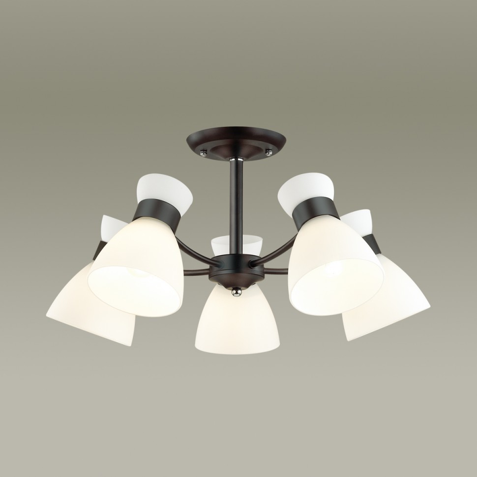 4534/5C LUMION потолочная люстра WILMA, черный с белым, 5хЕ27*60W