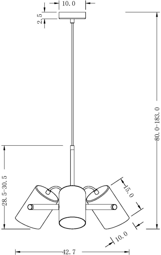 FR4004PL-03WB FREYA подвесная люстра Elori, E27*3*25W