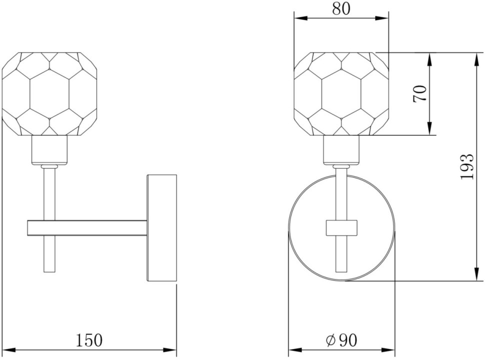 FR5114WL-01BZ FREYA бра Grace, G9*1*40W, бронза