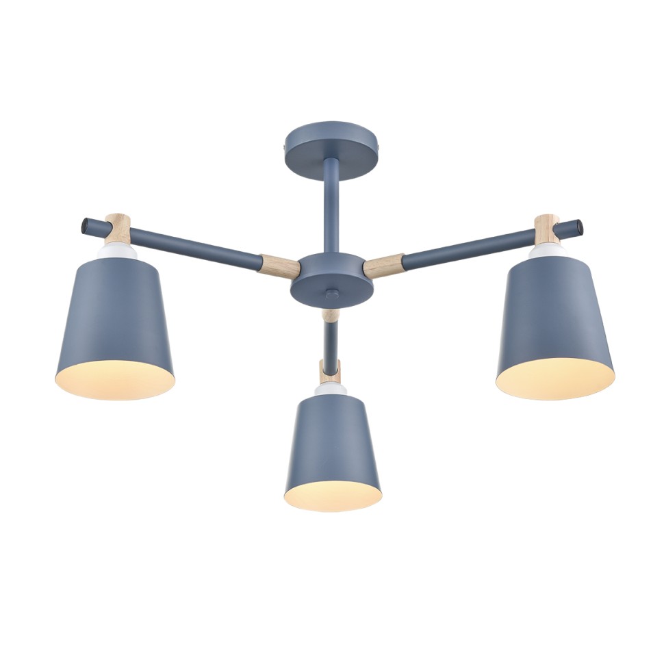 8098/3C LUMION потолочная люстра ROSALINA в скандинавском стиле, синяя, дерево, E27*3*60W