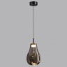5098/4LC ODEON LIGHT подвесной светодиодный светильник VASO 4W, 4000K, 388Lm, черный, дымчатый, стекло, 13см диаметр
