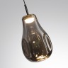 5098/4LC ODEON LIGHT подвесной светодиодный светильник VASO 4W, 4000K, 388Lm, черный, дымчатый, стекло, 13см диаметр