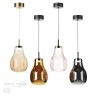5098/4LC ODEON LIGHT подвесной светодиодный светильник VASO 4W, 4000K, 388Lm, черный, дымчатый, стекло, 13см диаметр