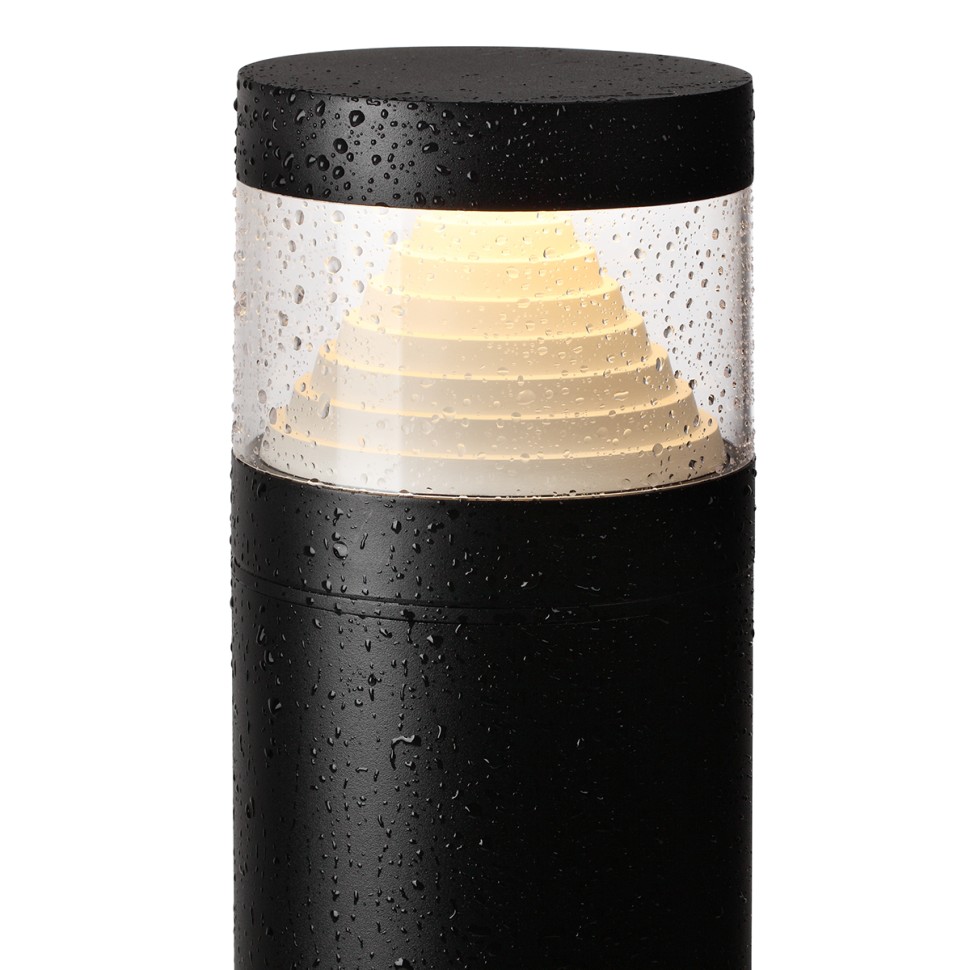 7140/20GLA ODEON LIGHT NATURE Уличный светильник столб 80см HULK, черный/акрил/металл, IP65, LED 20W, 608Lm, 360°, 3000K