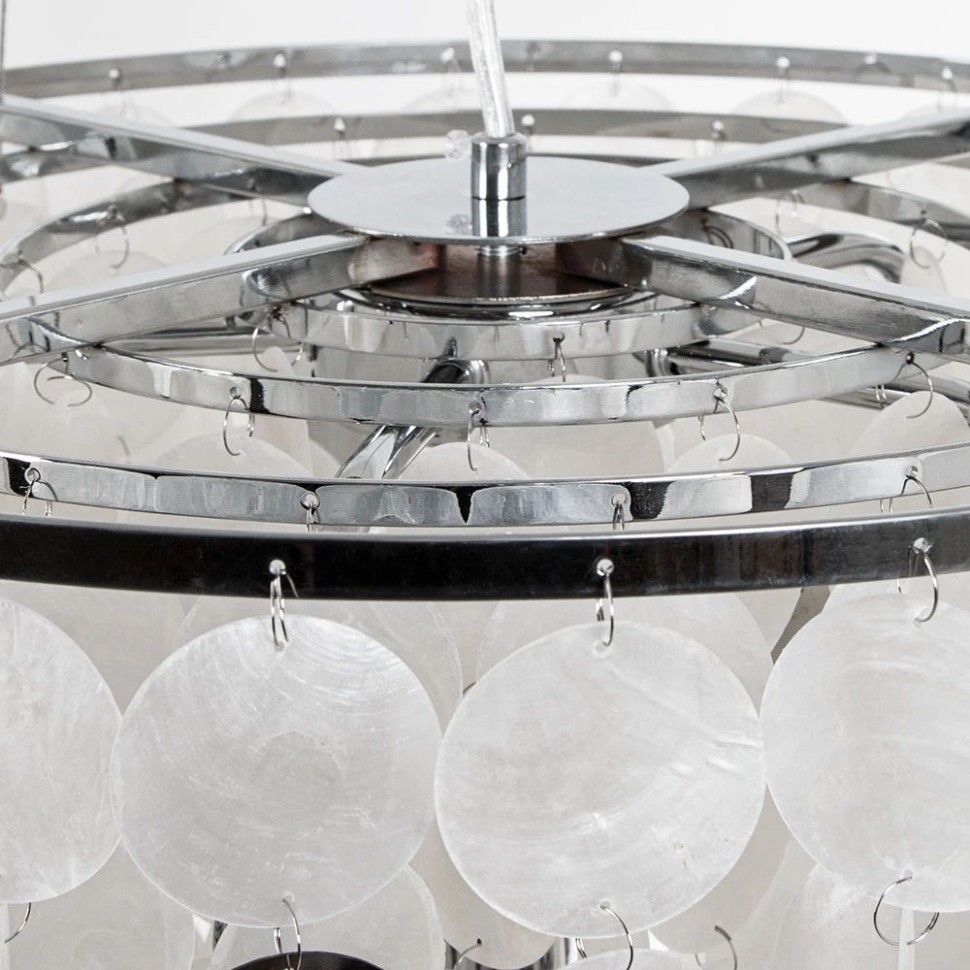 A4100LM-6CC Arte Lamp Подвесная люстра Pipirima, хром, перламутр, 45см диаметр, E14*6*40W
