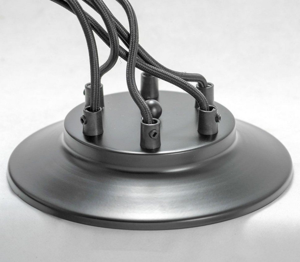 LSP-8437 LUSSOLE Shirley подвесная люстра Паук 6 тканевых плафонов