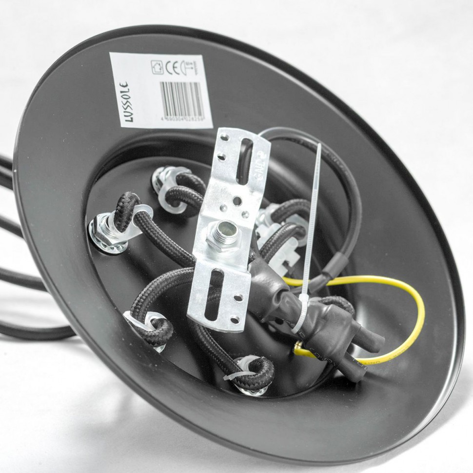 LSP-8437 LUSSOLE Shirley подвесная люстра Паук 6 тканевых плафонов