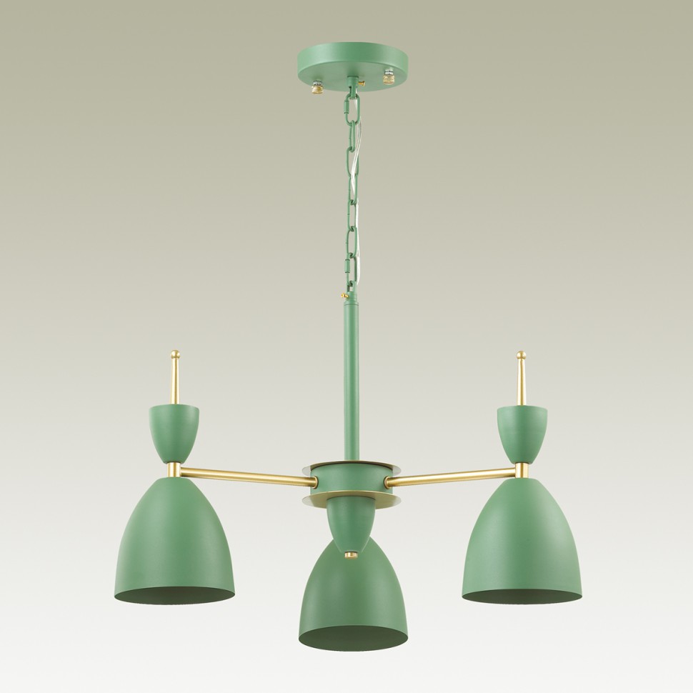 3785/3 LUMION Зеленая подвесная люстра GEMMA 3*60W, 64см диаметр