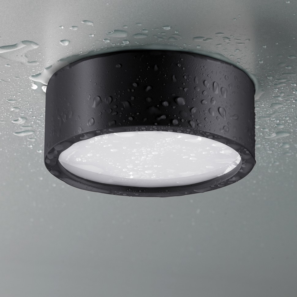 358904 NOVOTECH SPOT Встраиваемый черный влагозащищенный светодиодный светильник MAY, IP54, 10W, 4000K, 800Lm