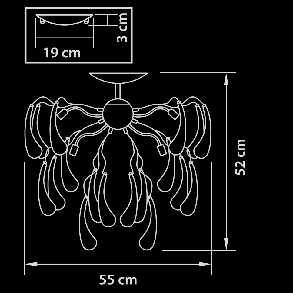 794094 Lightstar Люстра потолочная MANICA 								