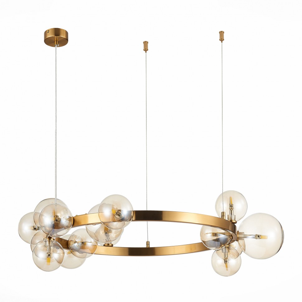 SL1165.302.15 ST-Luce люстра на подвесах Necton, G4*15*3W, бронза