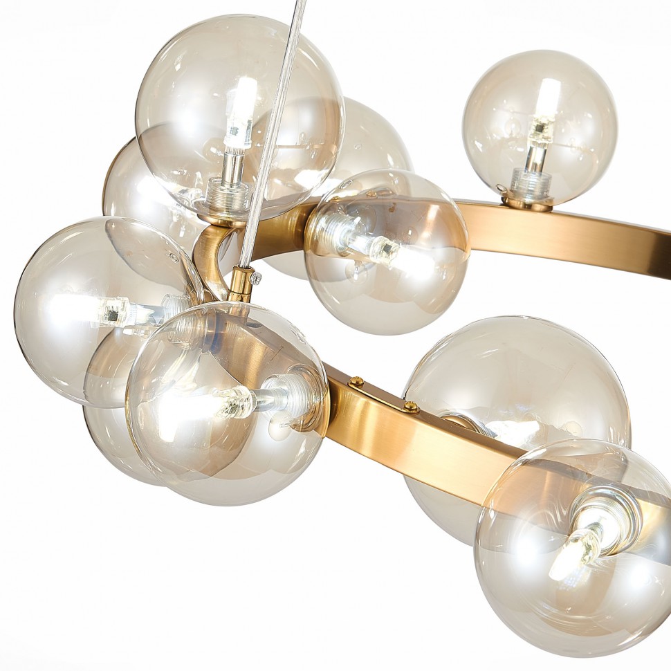 SL1165.302.15 ST-Luce люстра на подвесах Necton, G4*15*3W, бронза