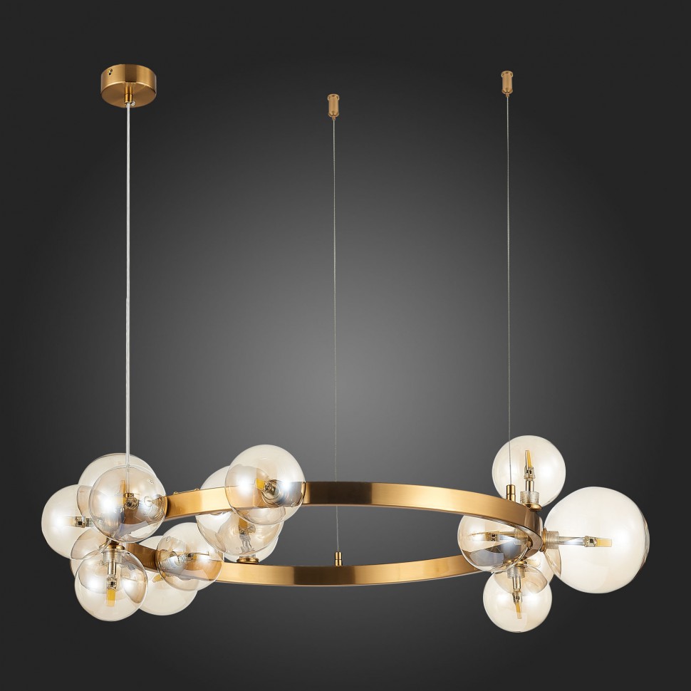 SL1165.302.15 ST-Luce люстра на подвесах Necton, G4*15*3W, бронза