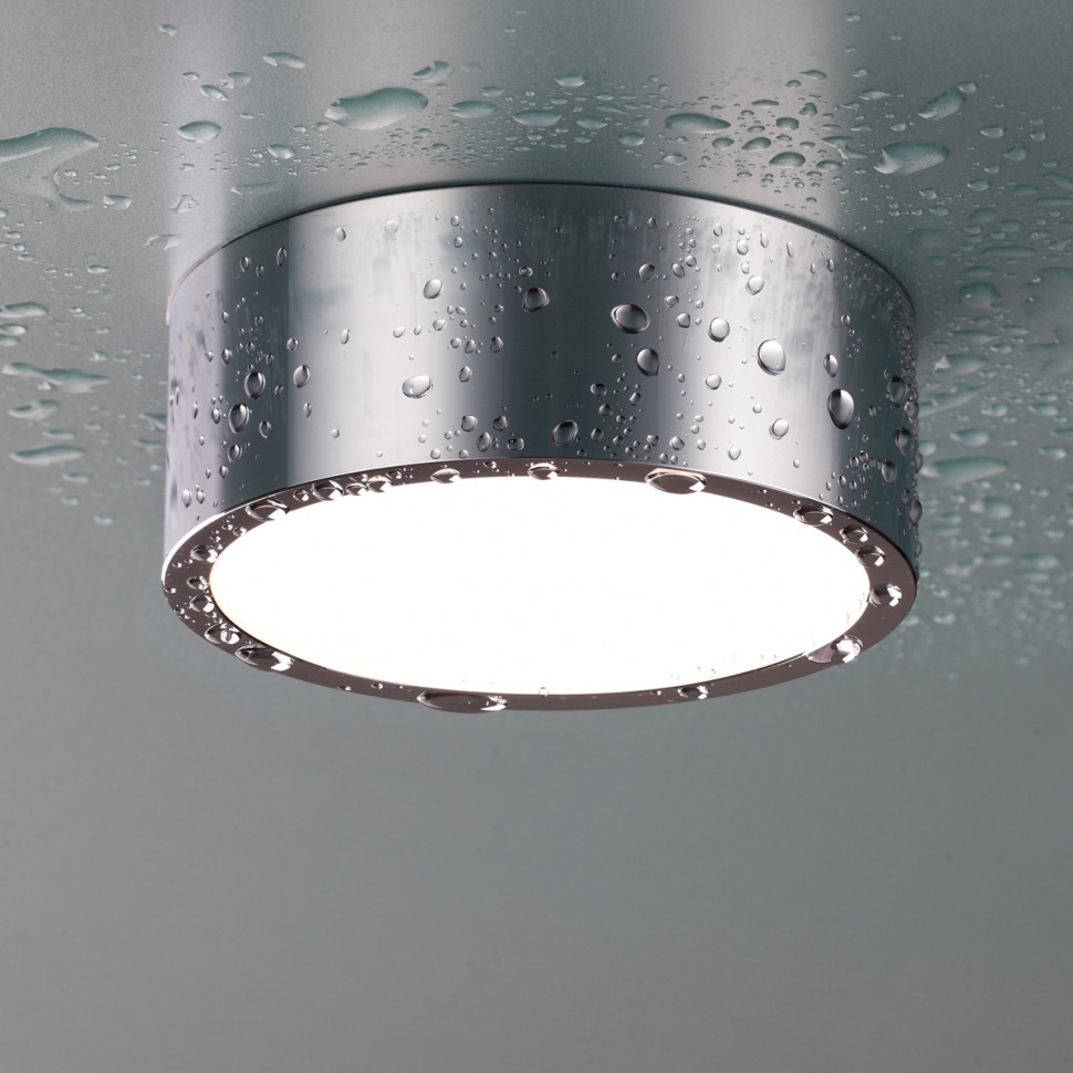 358905 NOVOTECH SPOT Встраиваемый влагозащищенный светодиодный светильник MAY хром, IP54, 10W, 4000K, 800Lm