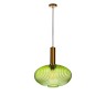 2072-С+BR LOFT IT подвесной светильник Iris, медь, зеленый, 30см диаметр
