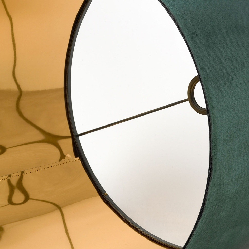 LSP-0667 LUSSOLE Levy торшер на треноге, зеленый абажур, черный