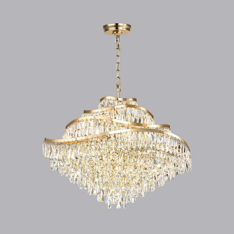5073/25 Odeon Light подвесная люстра WAYTA, хрусталь, золото, E14*25*40W