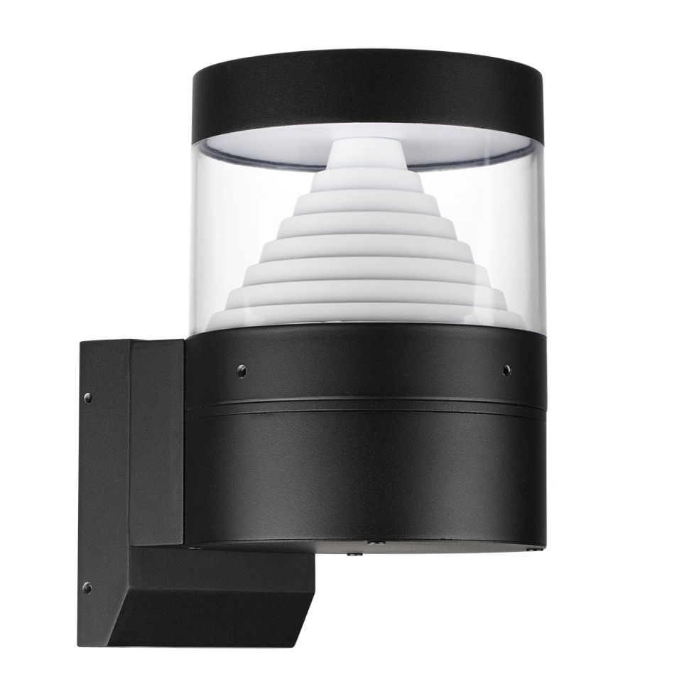 7140/20WL ODEON LIGHT NATURE Уличный настенный светильник HULK, черный/акрил/металл, IP54, LED 20W, 652Lm, 360°, 3000K