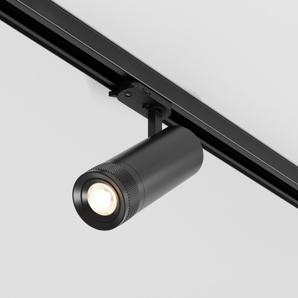 TR198-3-20W2.7K-Z-B Maytoni Technical Черный трековый LED трехфазный светильник Focus Zoom, 20W, 2700K, 220V