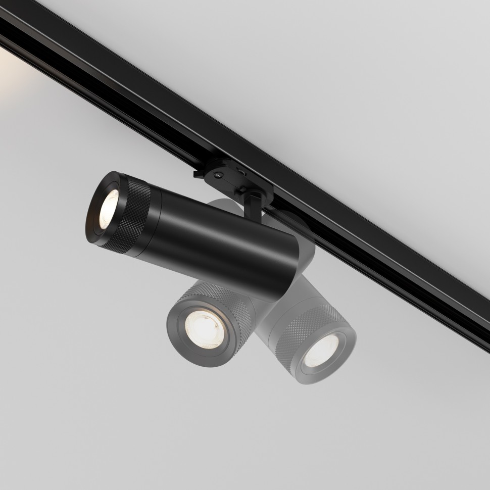 TR198-3-20W2.7K-Z-B Maytoni Technical Черный трековый LED трехфазный светильник Focus Zoom, 20W, 2700K, 220V