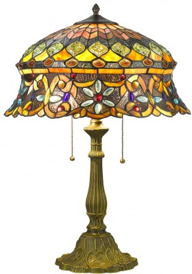 884-804-03 VELANTE Tiffany большая интерьерная настольная лампа