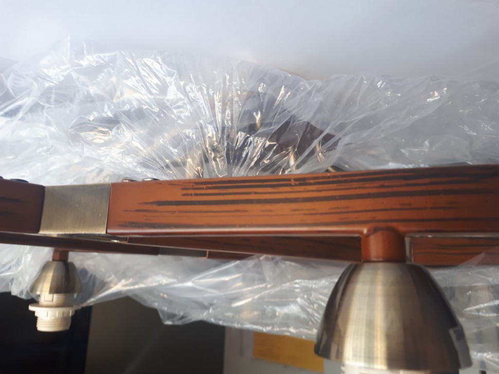 284-507-06 VELANTE современный потолочный светильник 6*Е14, под дерево